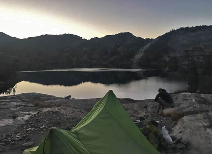 The toughest thing I've ever done 4 Day 20: Sunset over our tent on the John Muir Trail
