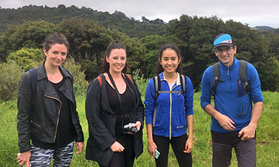 Australian journalists experience Waiheke with Terra & Tide 1 Australian journalists visiting Onetangi Forest and Bird Reserve on Waikehe Island with Terra & Tide