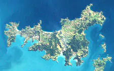 Waiheke Island satellite image