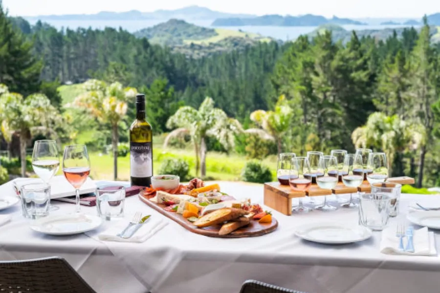 Lunch at Sage Restaurant Paroa Bay, Bay of Islands NZ