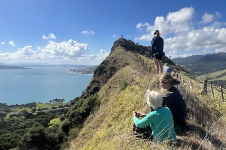 Group overlooking Hokianga Harbour, Northland NZ