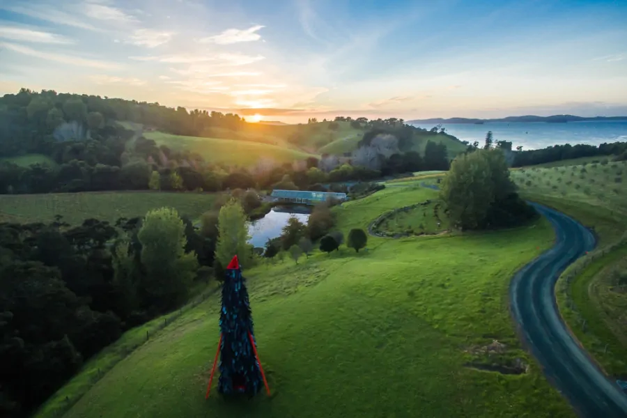 Aerial View of Brick Bay, Matakana, New Zealand